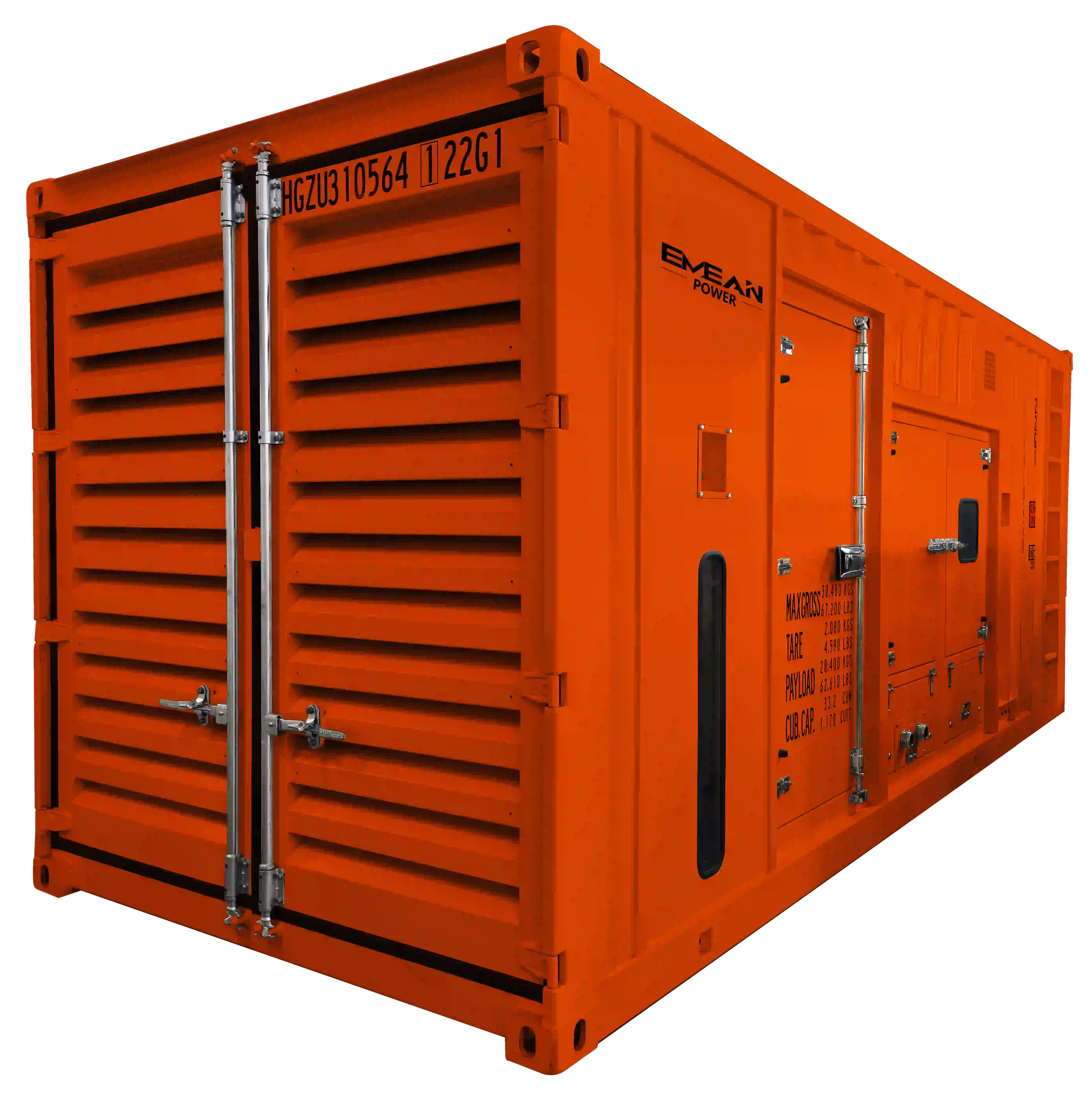 1125KVA/900KW 50HZ Container-Generator mit WEICHAI-Motor