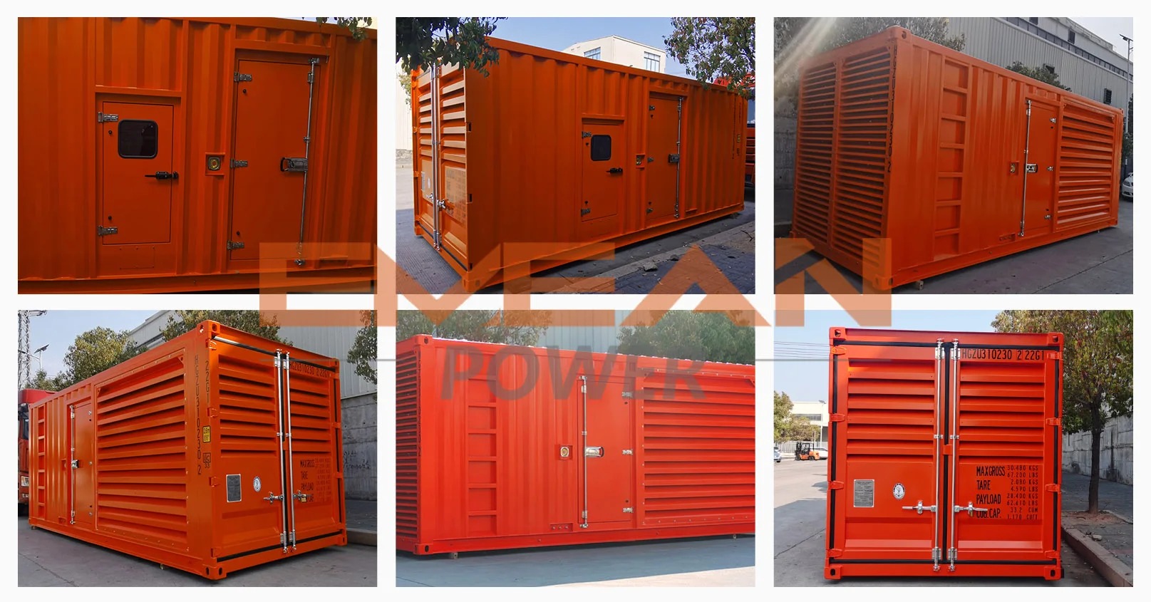 Detaillierte Fotos des großen elektrischen Generators